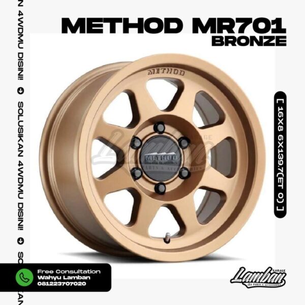 METHOD MR701 BRONZE 16X8 6X139.7 ET0