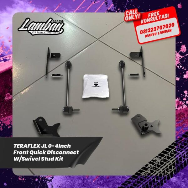 TERAFLEX JL 0-4Inch Front Quick Disconnect W/Swivel Stud Kit