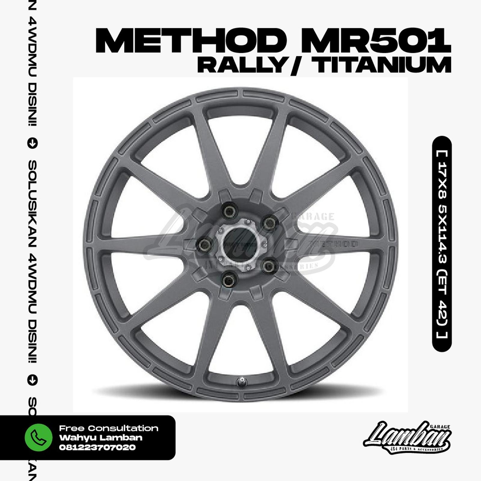Velg Method MR501 RALLY/ Titanium 17x8 5x114.3 (ET 42)